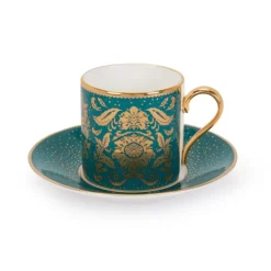 Royal Collection Shop Acanthus Teal Coffee Cup And Saucer Outlet