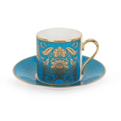 Royal Collection Shop Acanthus Turquoise Coffee Cup And Saucer Fashion