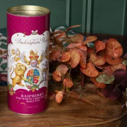 Royal Collection Shop Buckingham Palace White Chocolate And Raspberry Biscuit Tube Sale