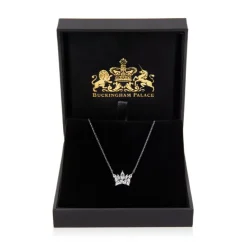 Royal Collection Shop Crystal Crown Necklace Hot
