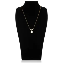 Royal Collection Shop Gold Crescent Pearl Drop Necklace Outlet