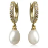 Royal Collection Shop Gold Pearl Earrings New