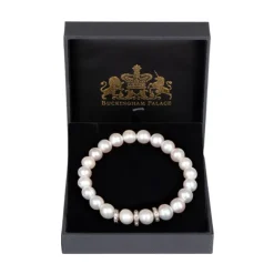 Royal Collection Shop Pearl And Crystal Disc Bracelet Fashion