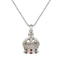 Royal Collection Shop Silver Crown Necklace Outlet