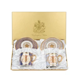 Royal Collection Shop Special Edition Lustre Purple And Blue Coffee Cup And Saucer Sale