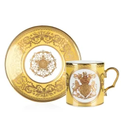 Royal Collection Shop Special Edition Lustre Turquoise And Yellow Coffee Cup And Saucer Discount