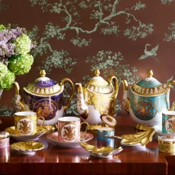 Royal Collection Shop Special Edition Lustre Turquoise And Yellow Coffee Cup And Saucer Discount