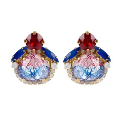 Royal Collection Shop Vicki Sarge Red, White And Blue Stud Earrings Online