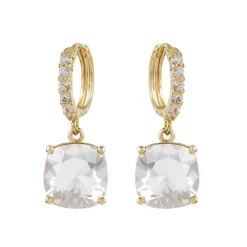 Royal Collection Shop White Square Crystal Earrings New